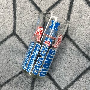 Vintage 1976 Welch's Collector Series Glass 5" NFL NFC Eastern Division Teams